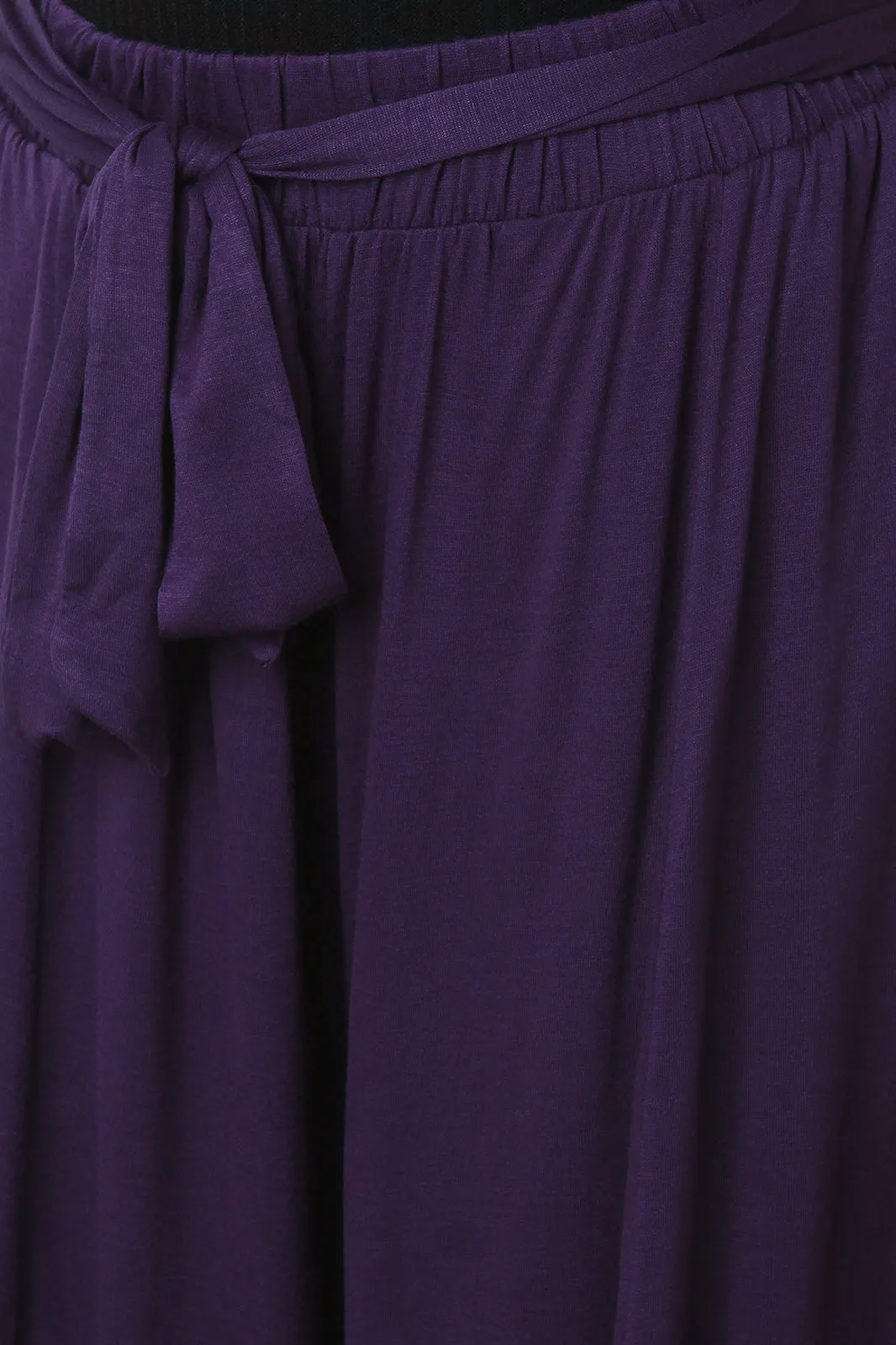 High Rise Waist Sash Wide Leg Pants