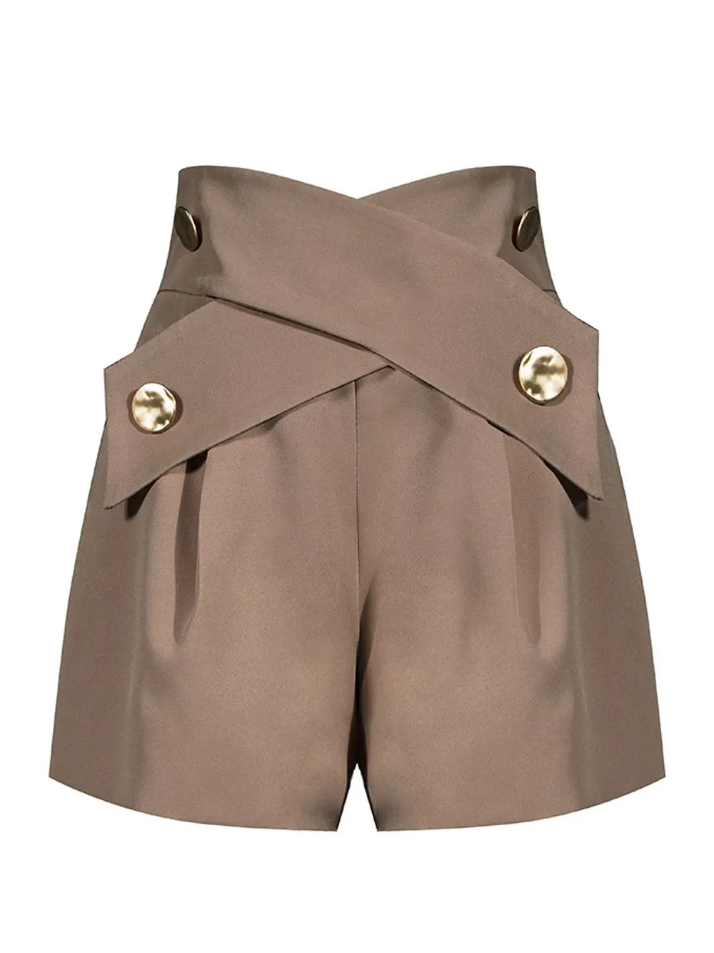 High Waist Asymmetrical Shorts