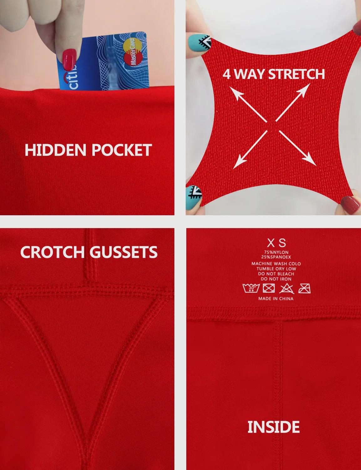 High Waist Biking Pants scarlet_Biking