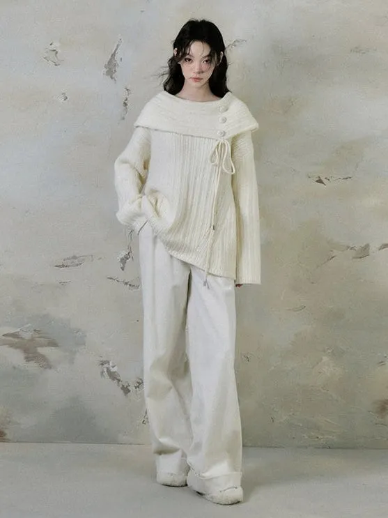 High Waist Corduroy Straight Wide Leg Pants
