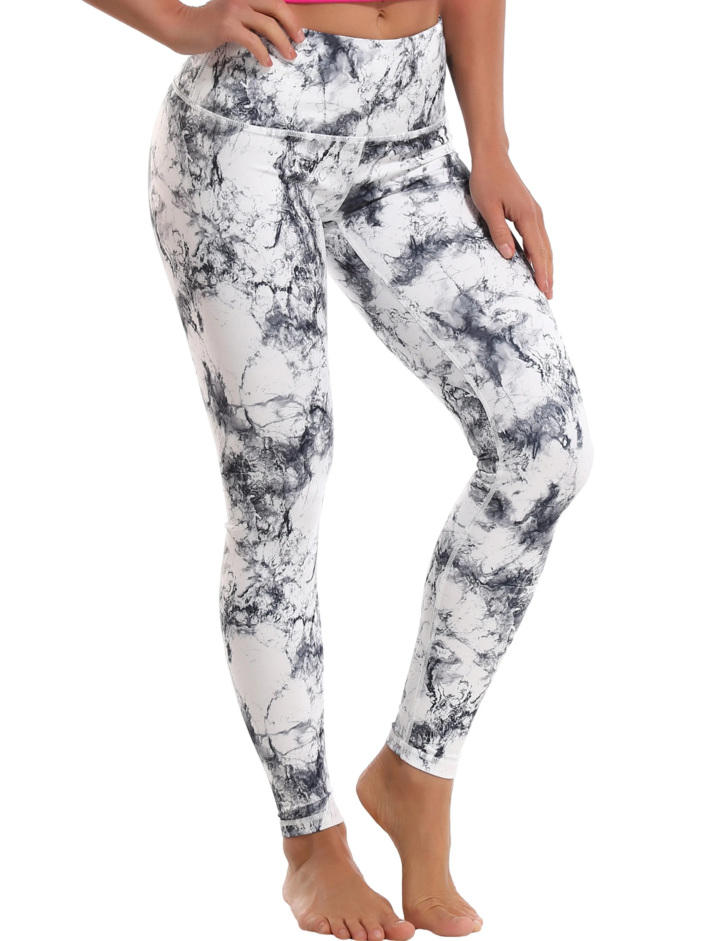 High Waist Gym Pants arabescato ins_Gym