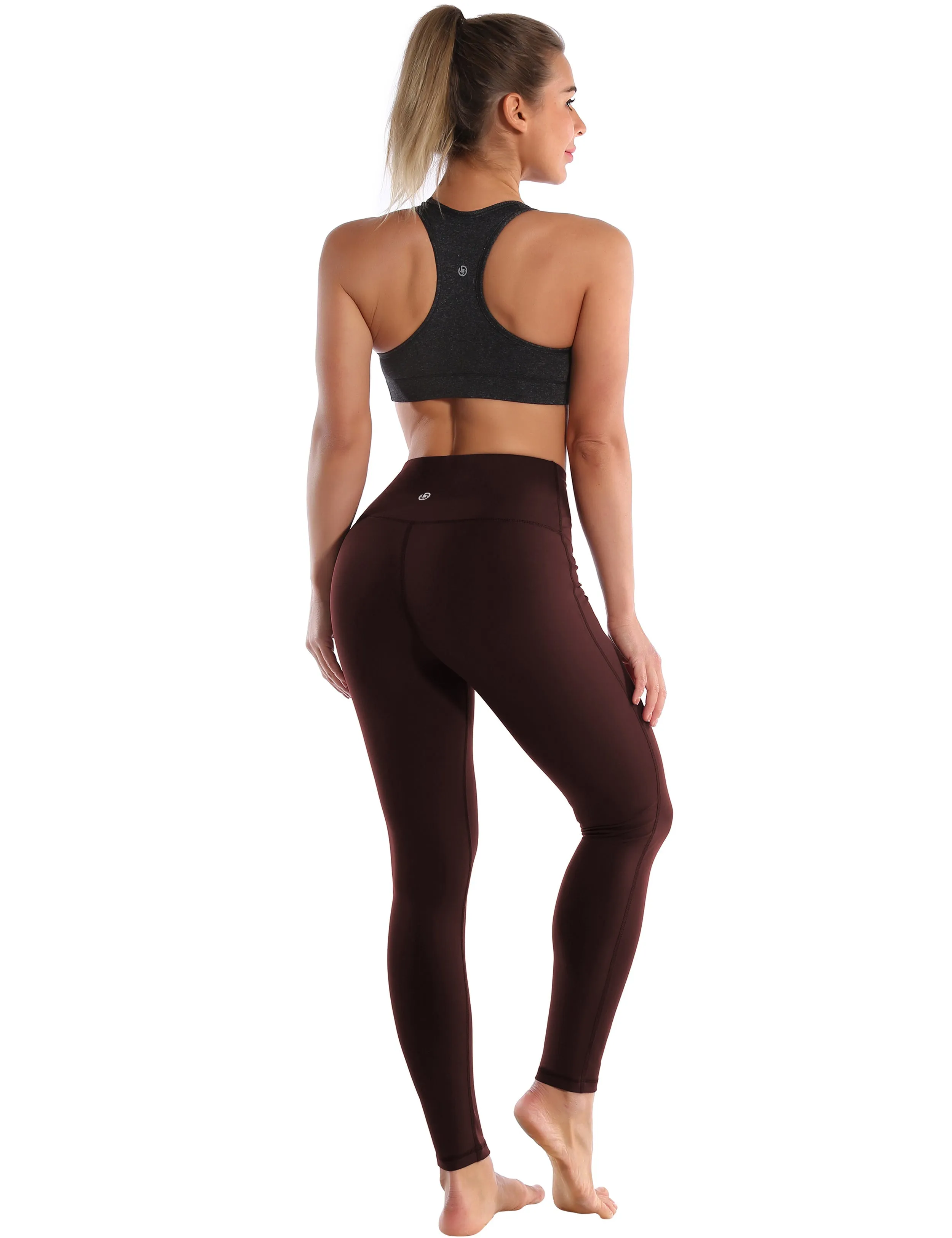High Waist Side Line Pilates Pants mahoganymaroon_Pilates