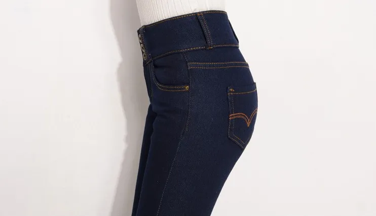 High Waist Winter Warm Skinny Jeans