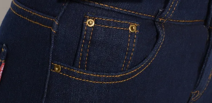 High Waist Winter Warm Skinny Jeans
