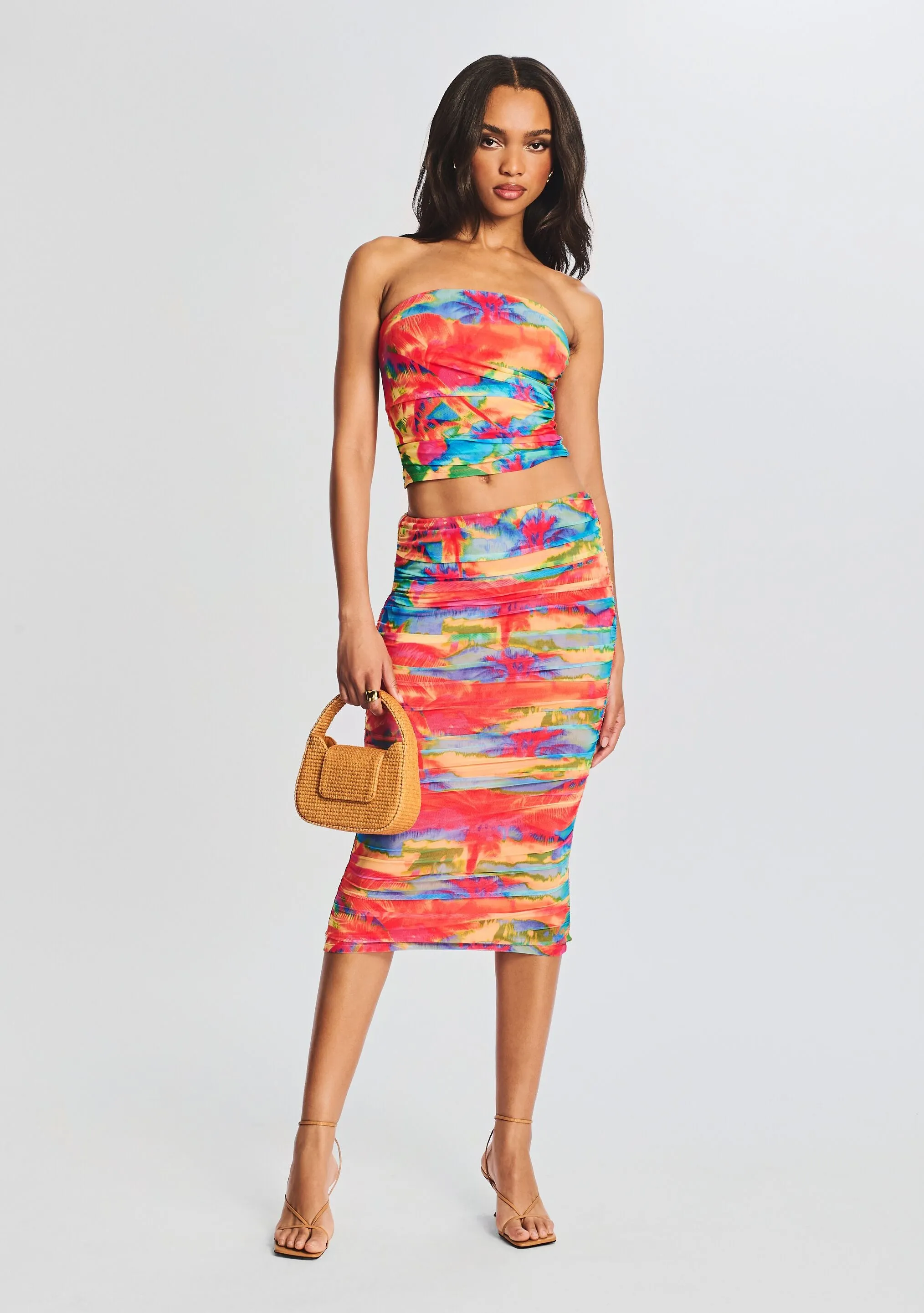 India Mesh Midi Skirt