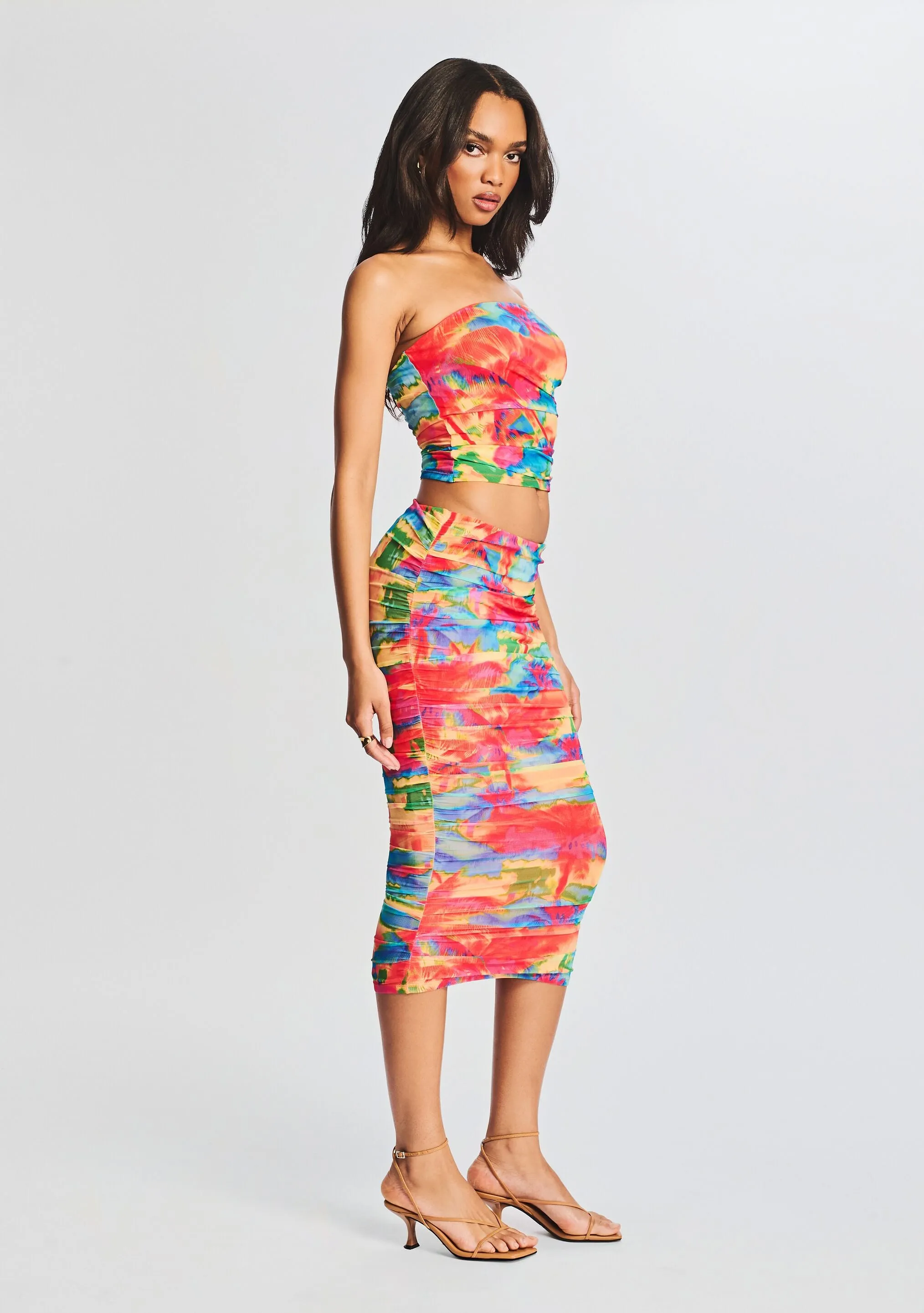 India Mesh Midi Skirt