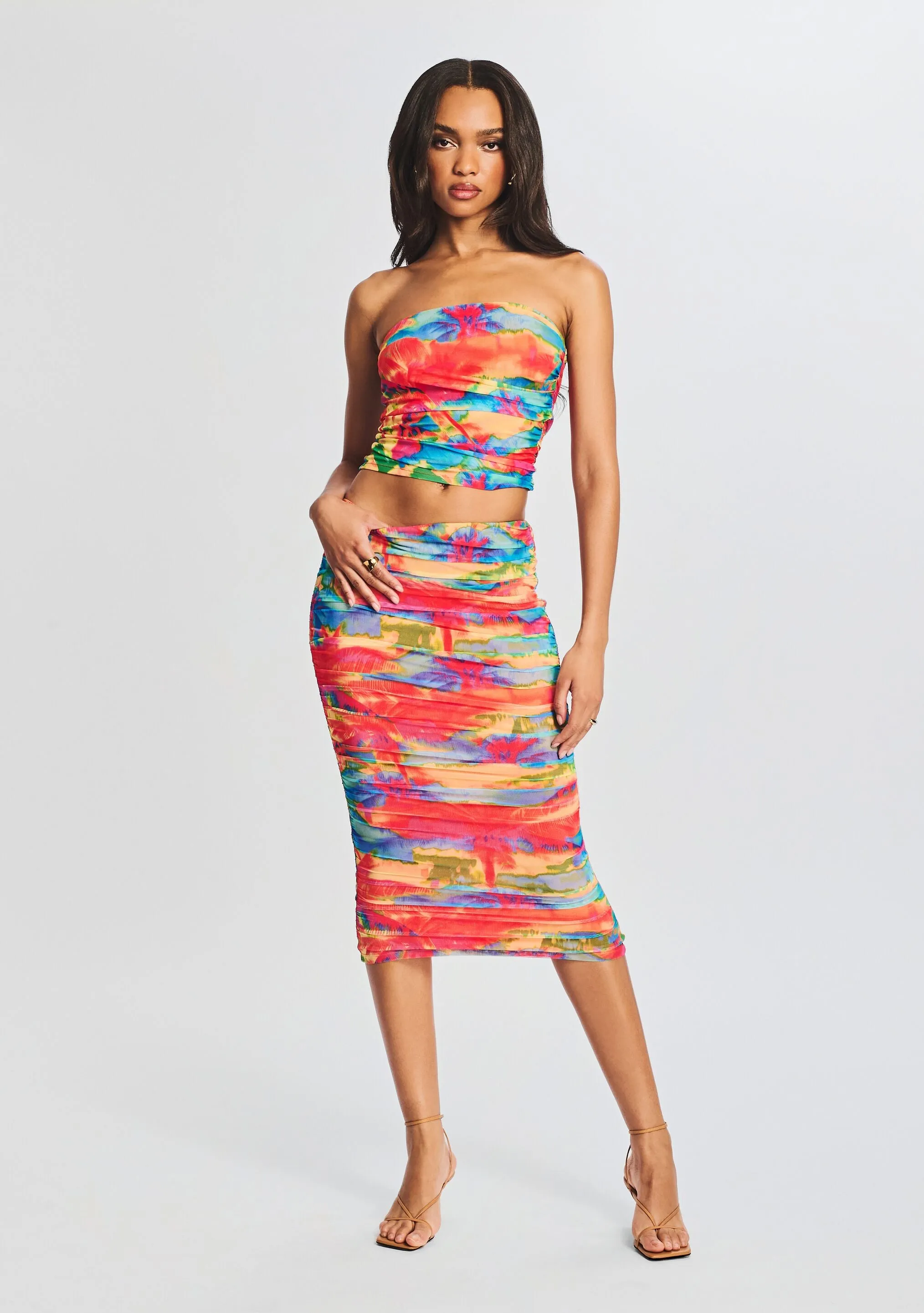 India Mesh Midi Skirt