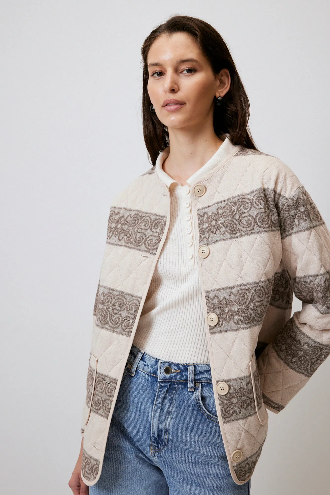 JACQUARD QUILTED JACKET