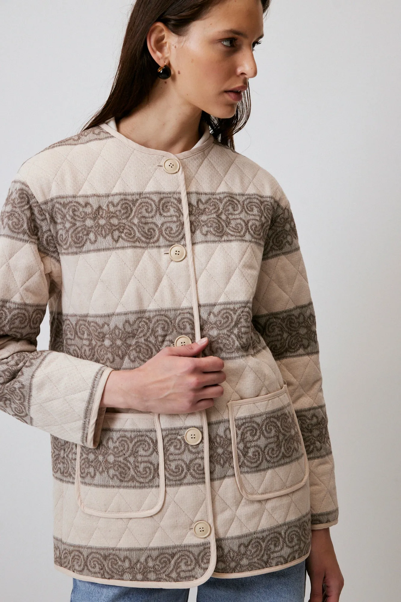 JACQUARD QUILTED JACKET