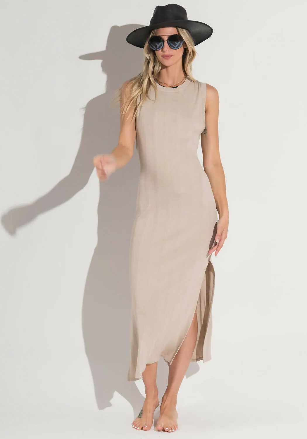 Jenna Ribbed Tank Dress