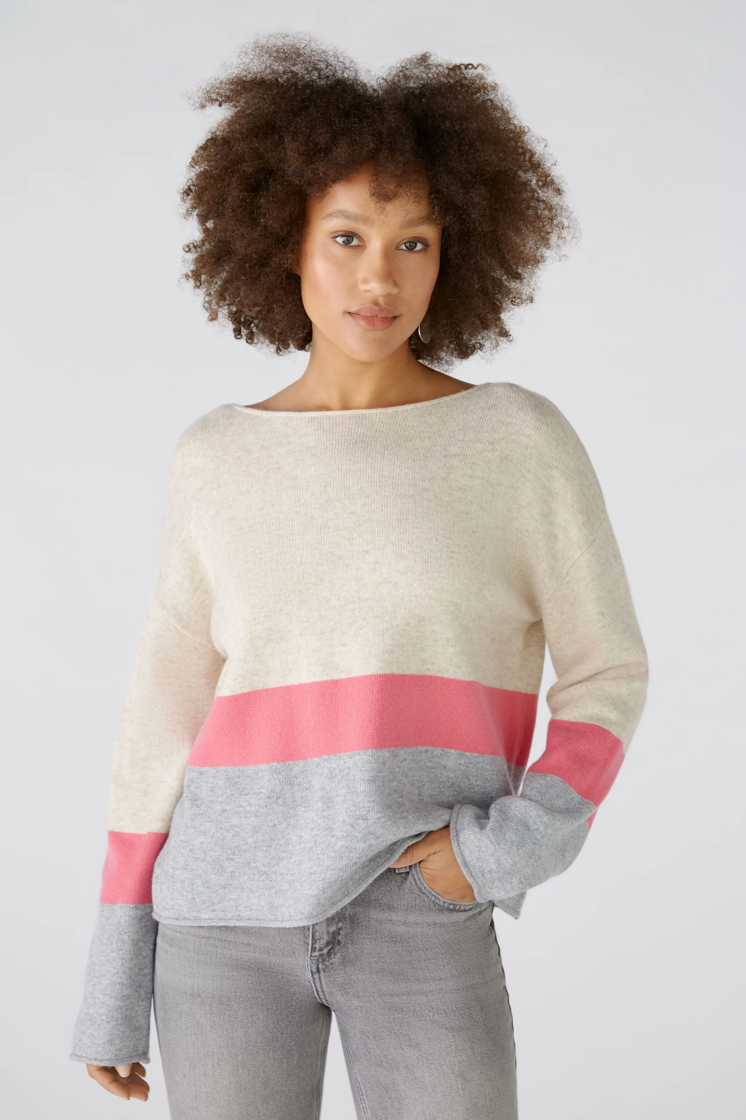 Jumper in Grey Camel