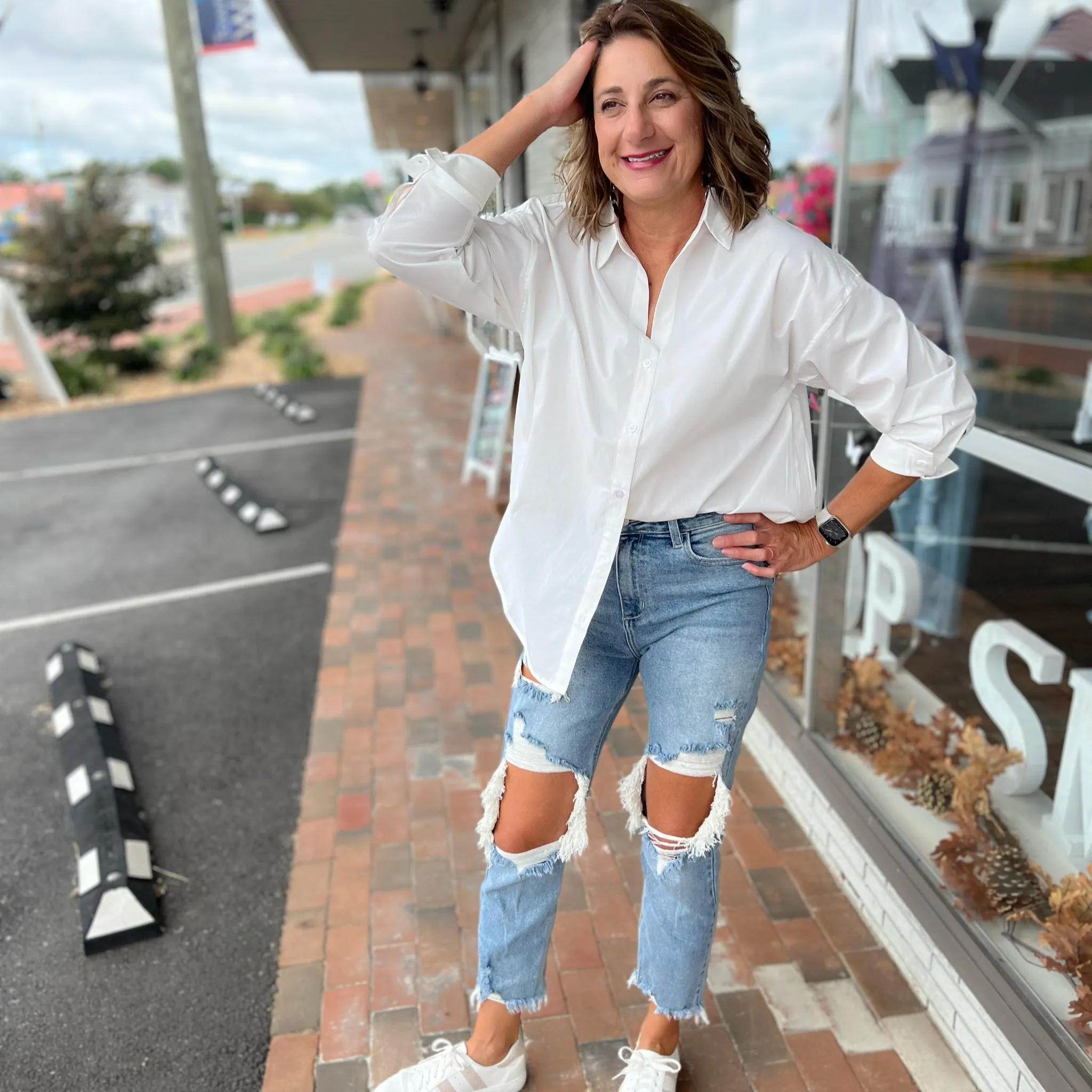 Kendra Frayed Hem Jeans
