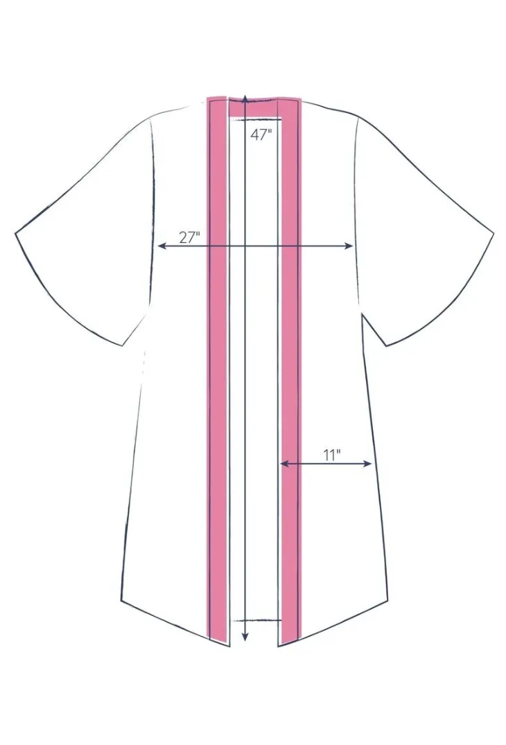 Kimono Gown Aqua Hummingbird