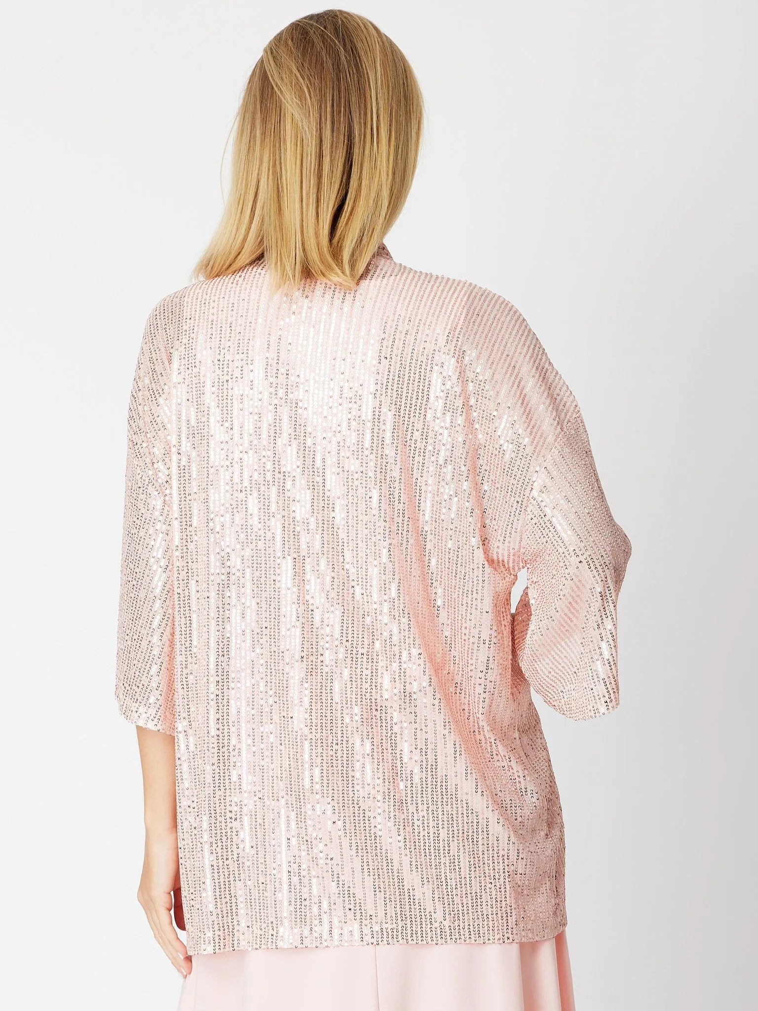 Kimono Sparkle Tonight Jacket- Blush -30564