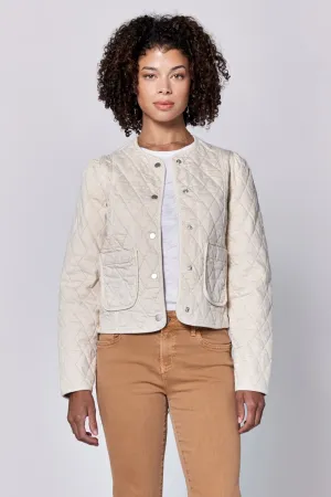 KIT QUILTED PUFF SLEEVE JACKET EGGSHELL