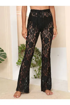 Lace High Waist Swim Pants