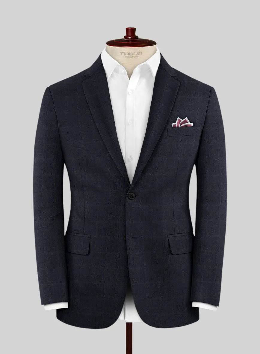 Lanificio Zegna Electa Corta Blue Checks Wool Jacket