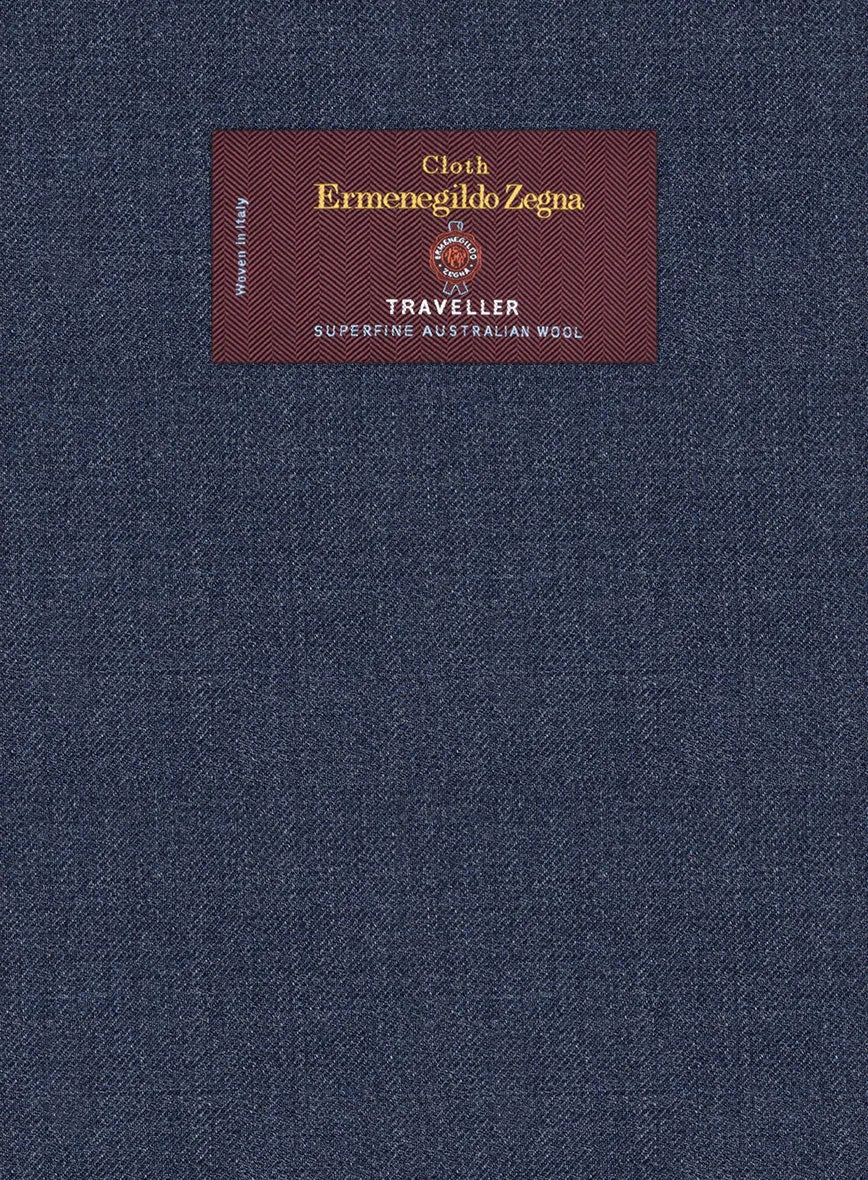Lanificio Zegna Traveller Denim Blue Wool Jacket