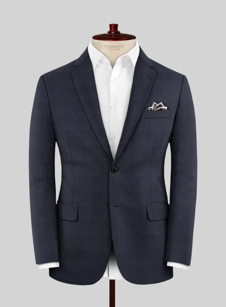 Lanificio Zegna Traveller Isai Blue Checks Wool Jacket