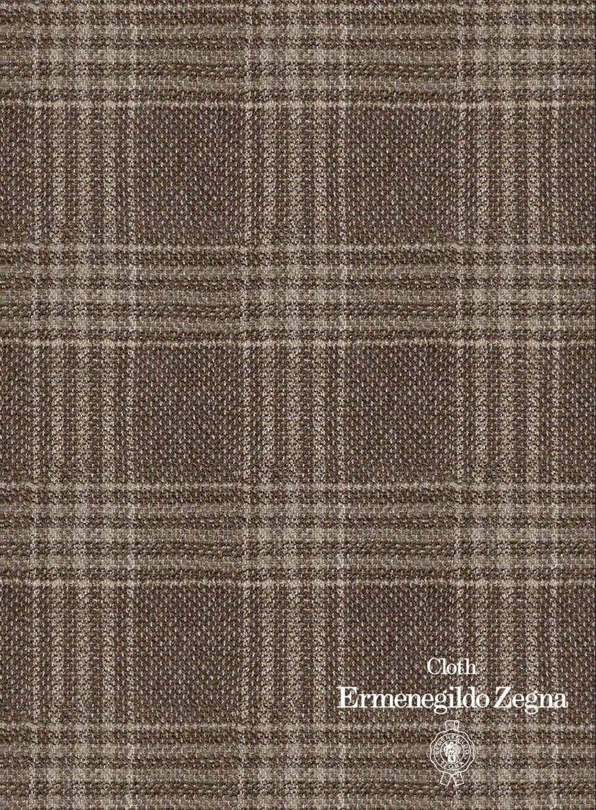 Lanificio Zegna Trofeo Brown Checks Cashmere Jacket