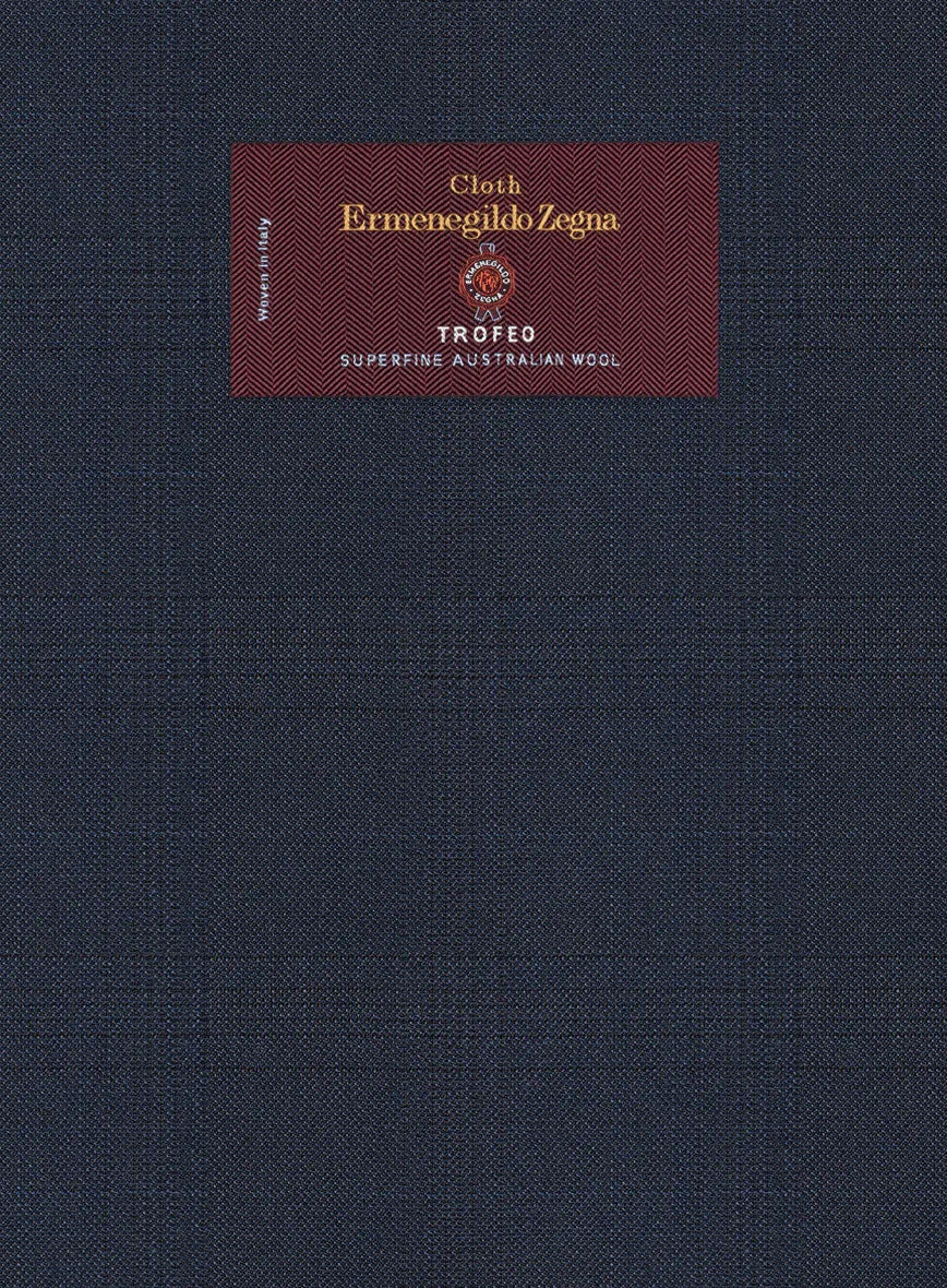 Lanificio Zegna Trofeo Malno Blue Checks Wool Jacket