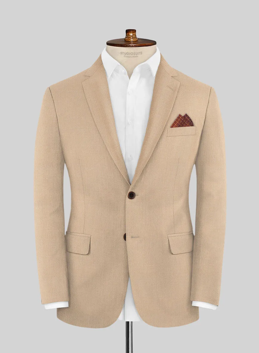 Lanificio Zegna Trofeo Mocha Beige Wool Jacket