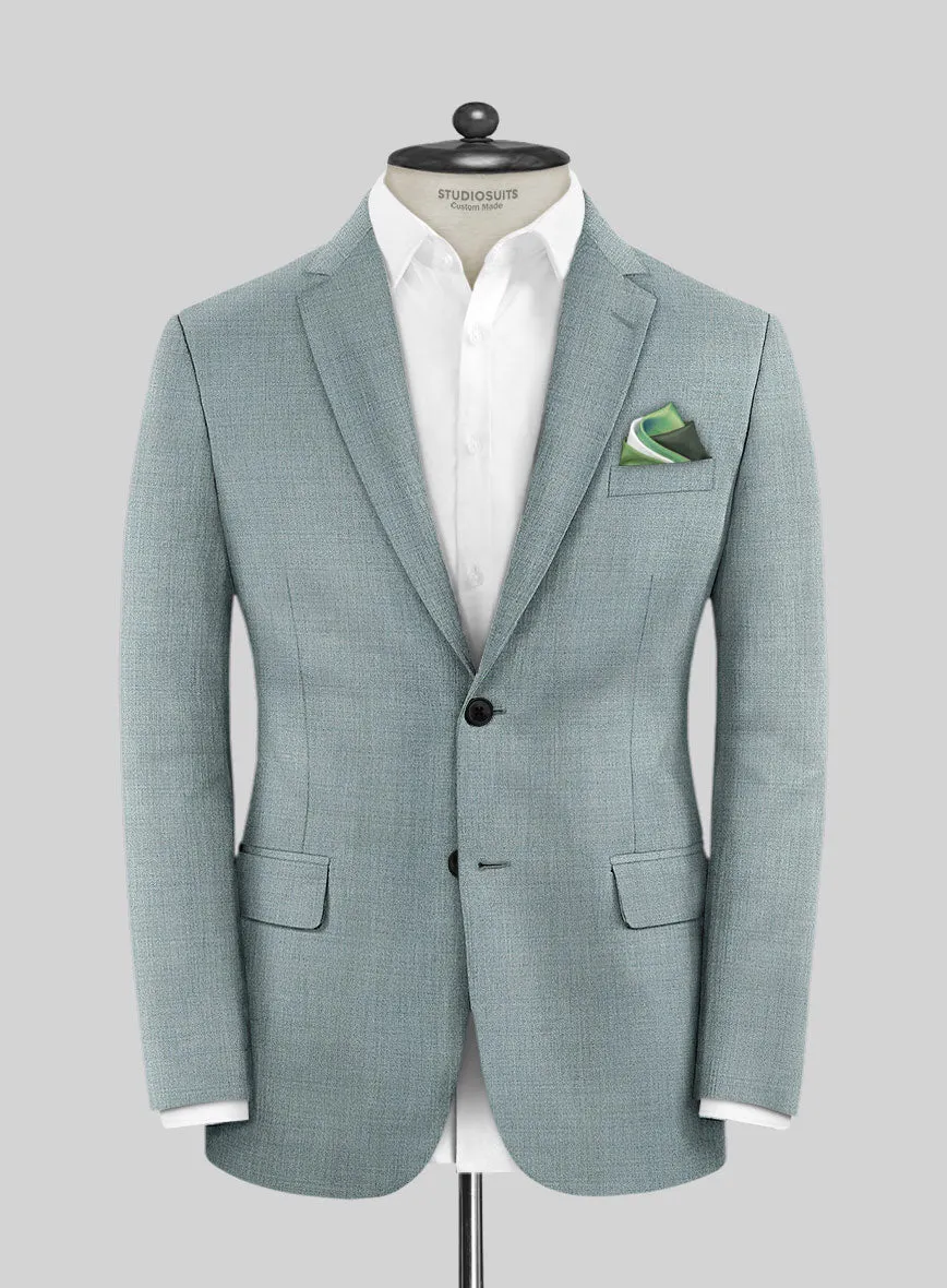 Lanificio Zegna Trofeo Moonstone Blue Wool Jacket