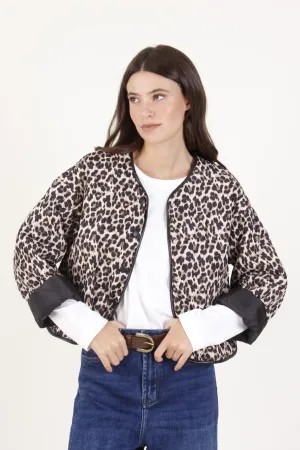 Leopard Print Gilet Short Jacket