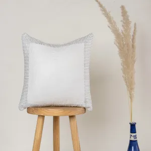 Luxury Grey Stripes Printed Cotton Cushion Cover