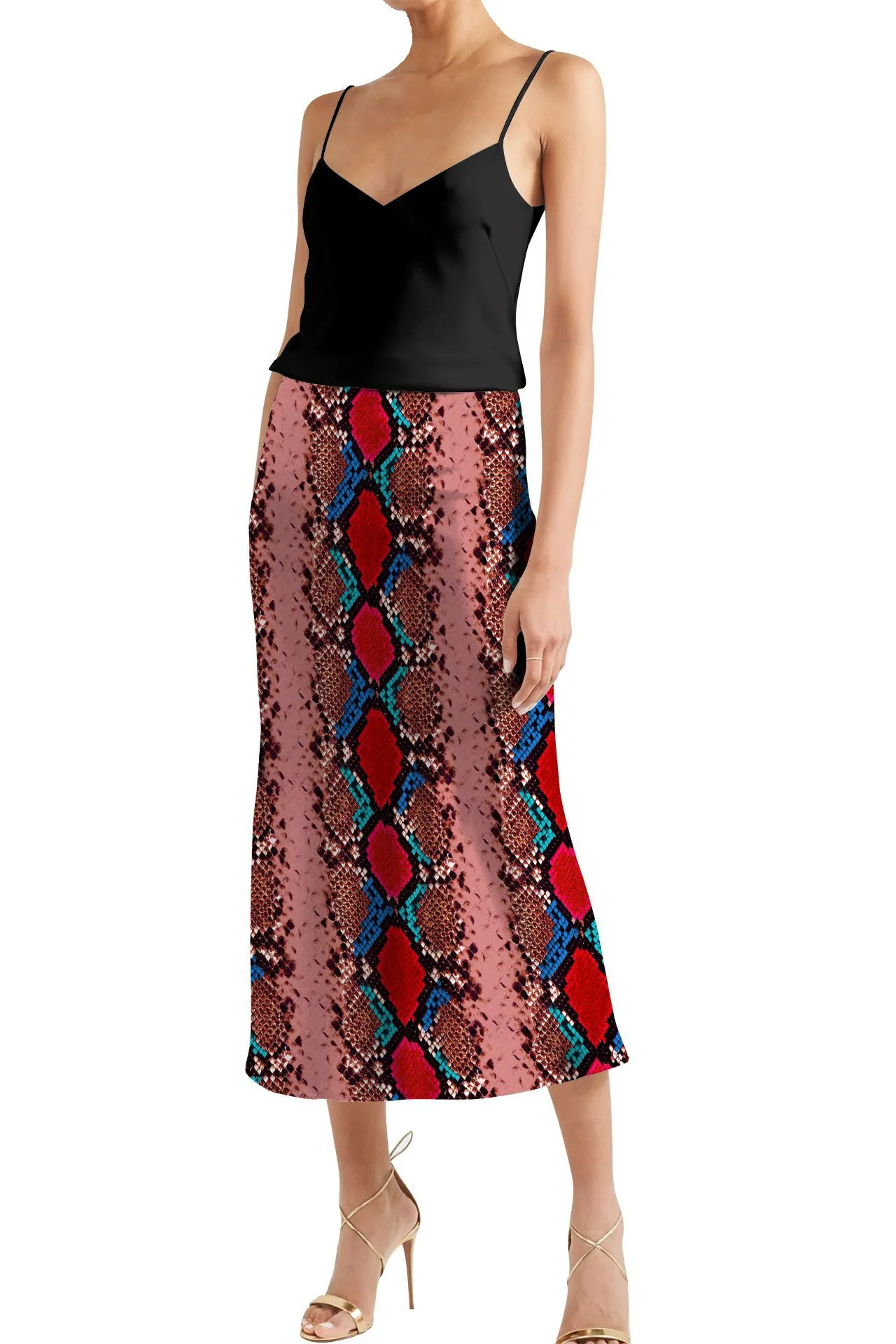 Made With Cupro Vegan Silk Blood Stone Mini Skirt