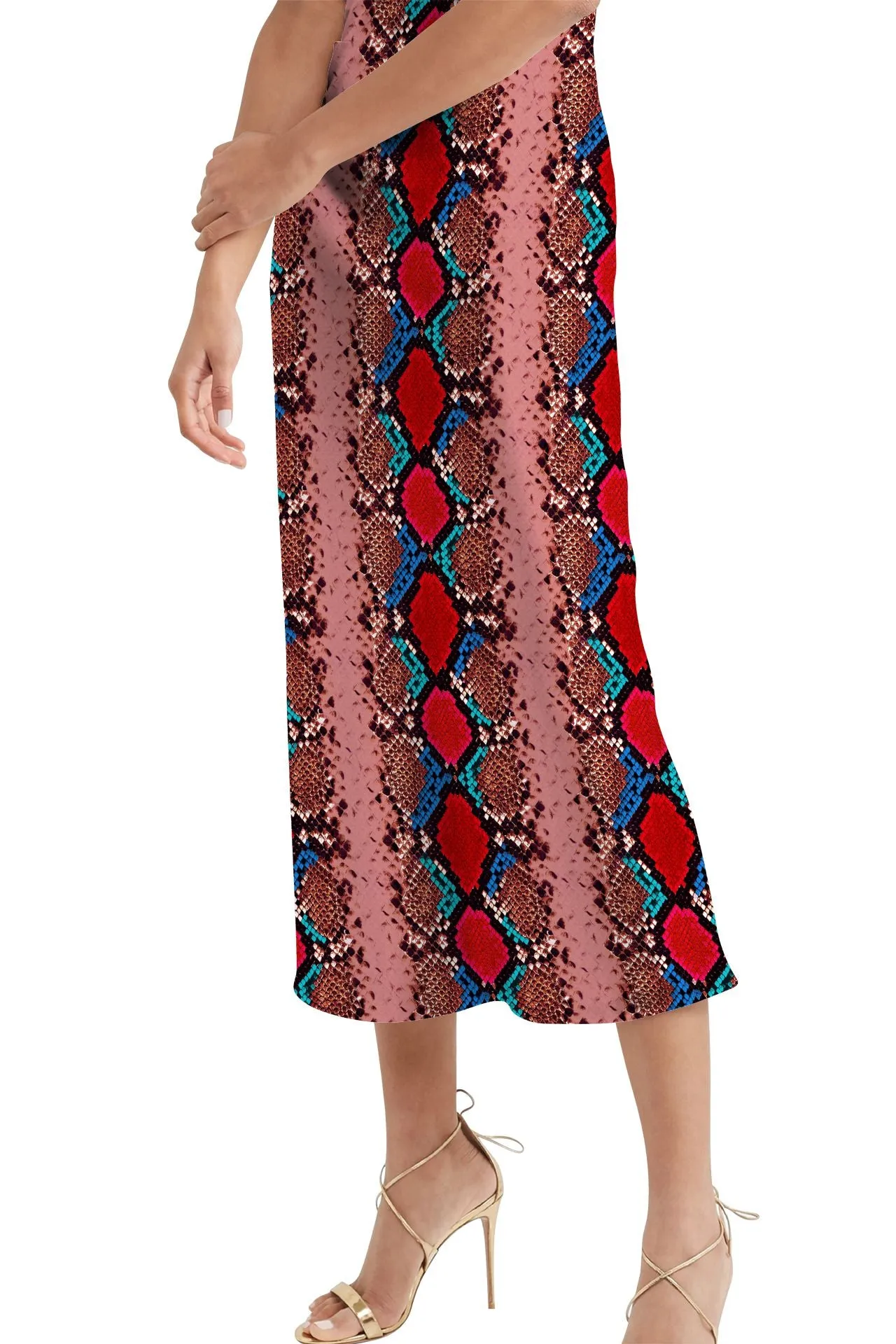 Made With Cupro Vegan Silk Blood Stone Mini Skirt