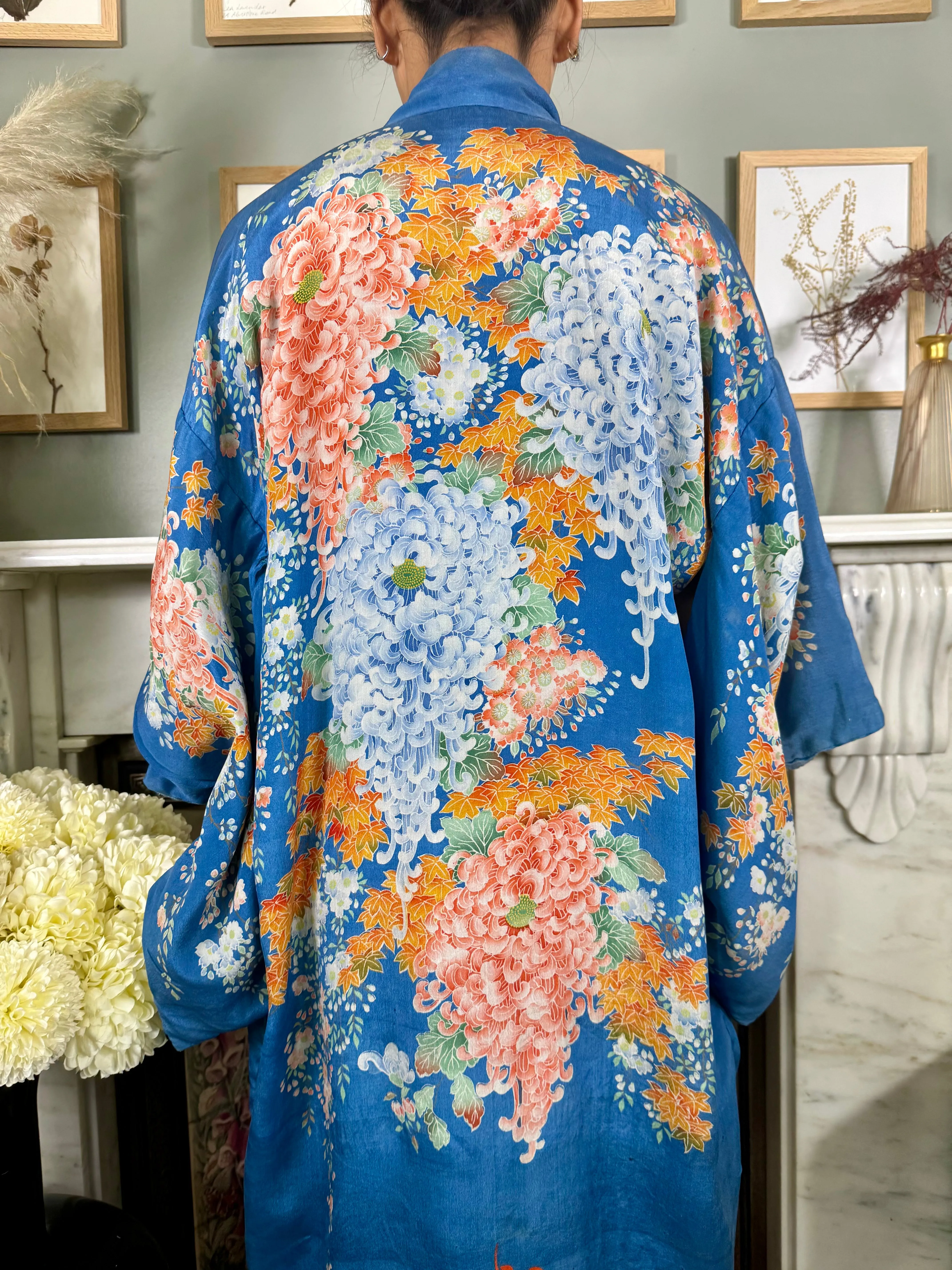 Madeleine, 40s silk floral Japanese kimono