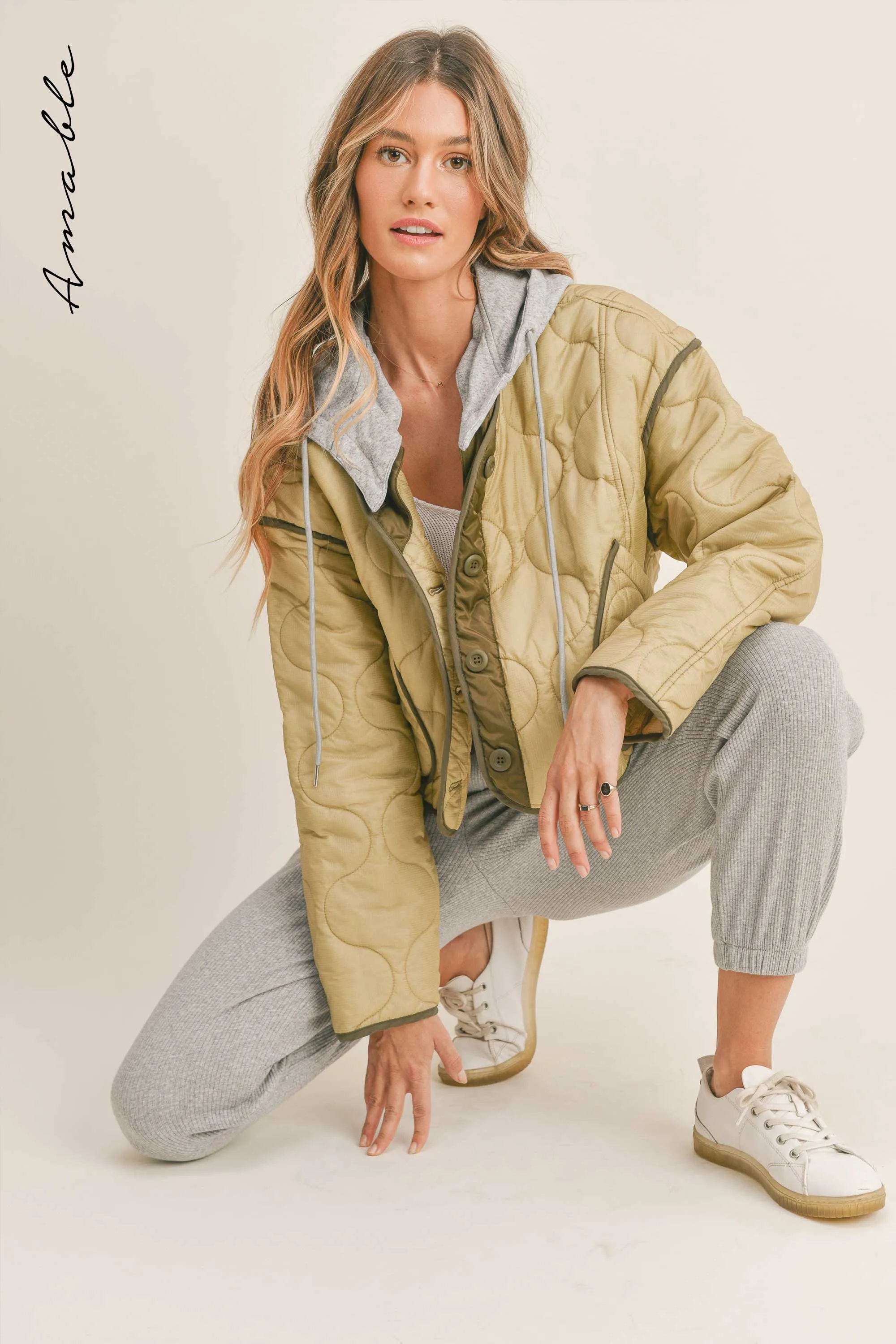 MALAYA QUILTED HOODIE JACKET