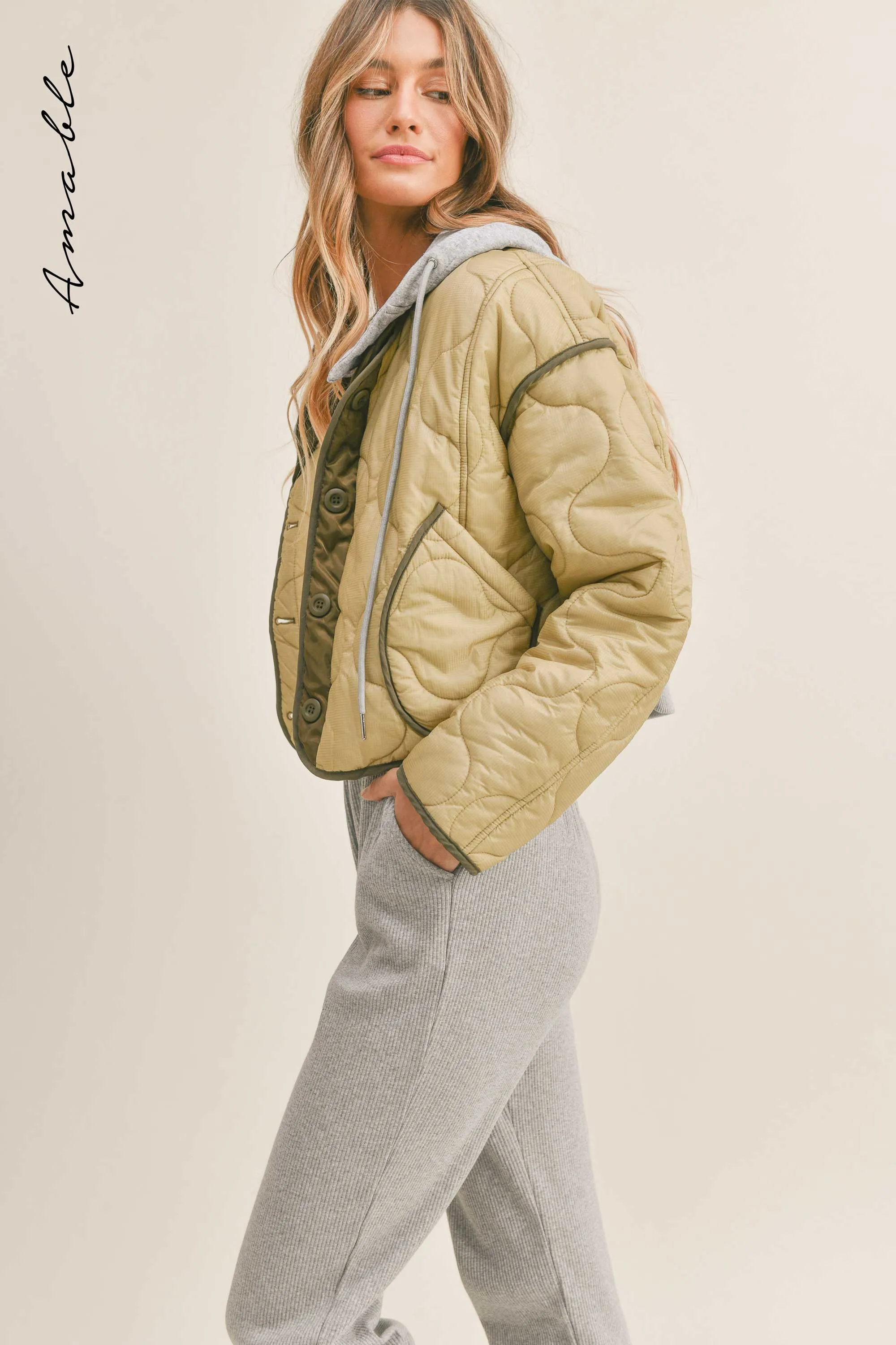MALAYA QUILTED HOODIE JACKET