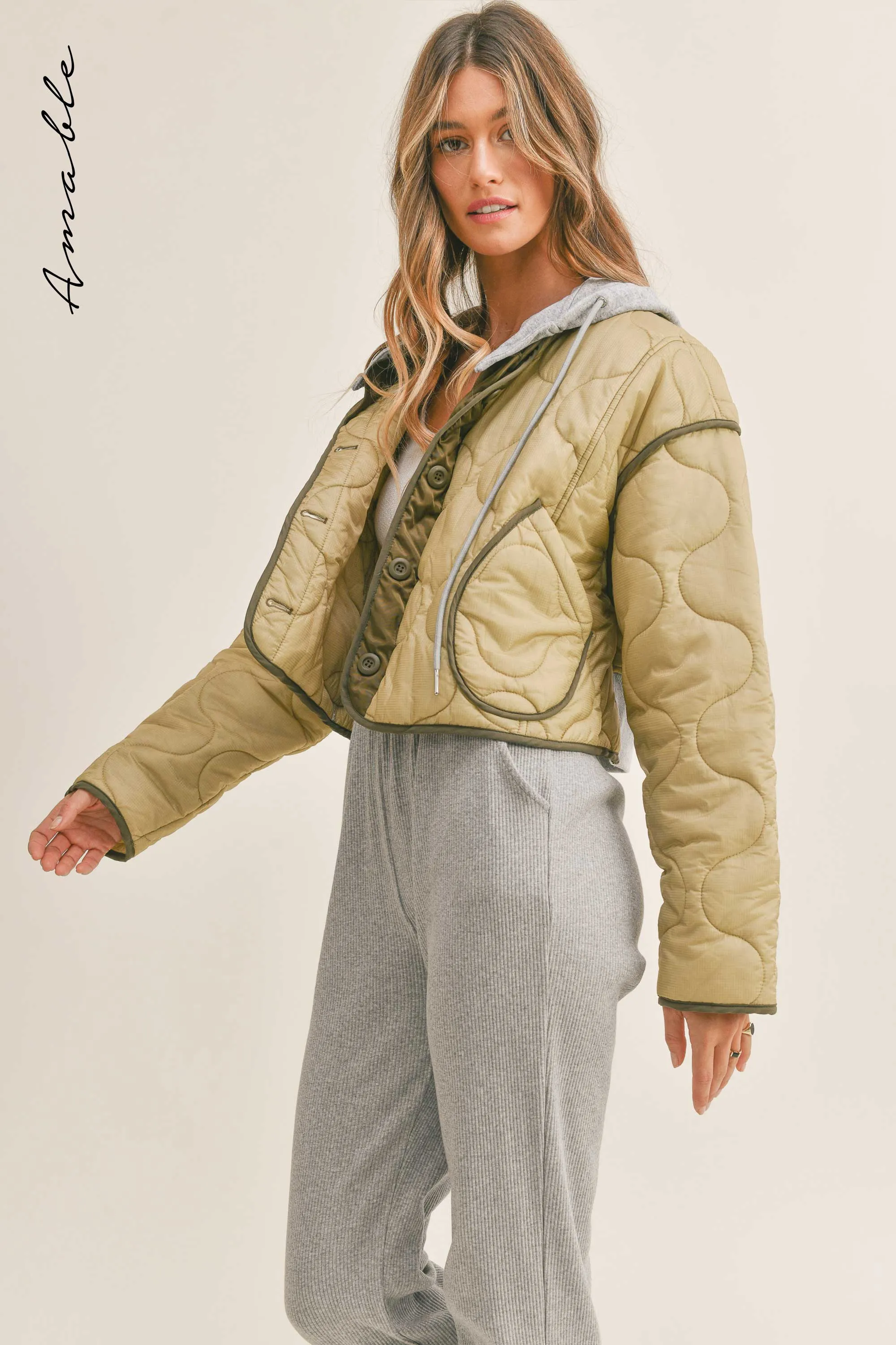 MALAYA QUILTED HOODIE JACKET