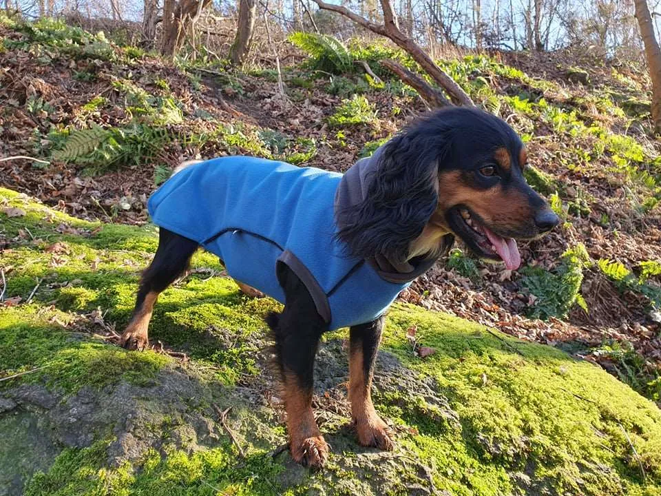 Malibu Blue - Double layer Waterproof Microfleece McTog Dog Jumper