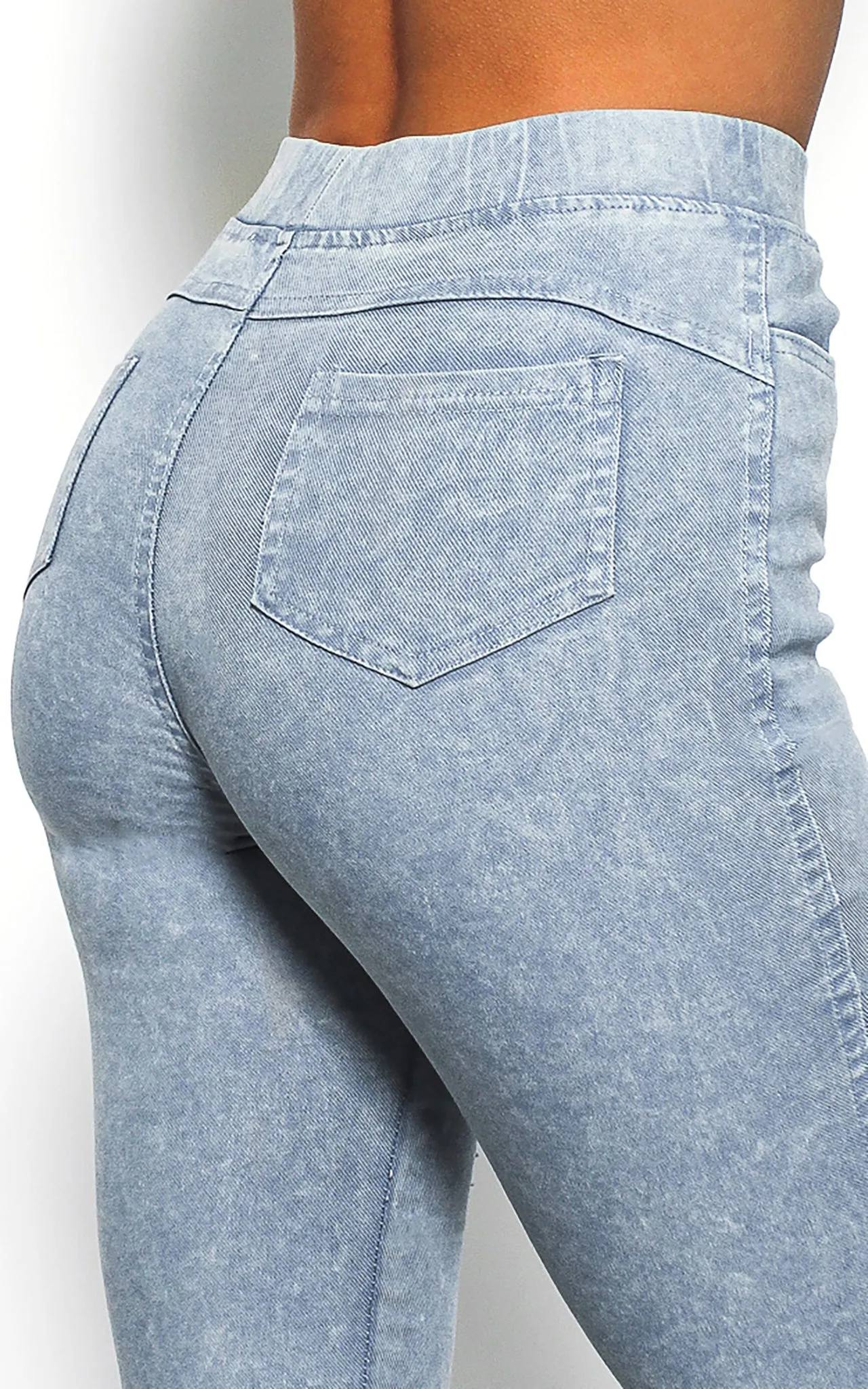 Margo Ripped Jeggings - Blue