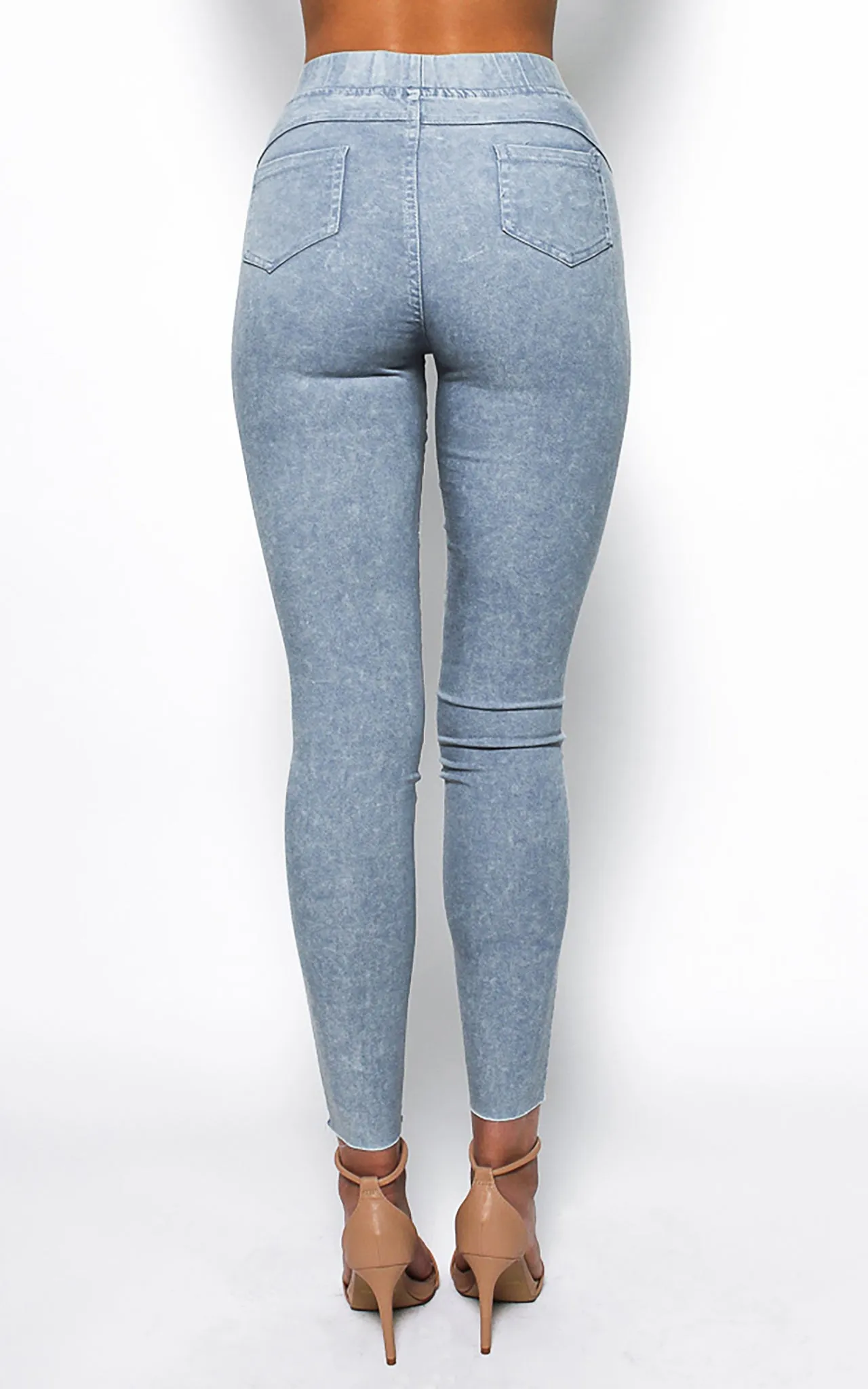 Margo Ripped Jeggings - Blue