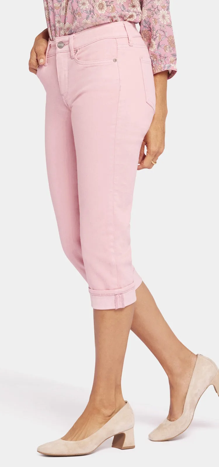 Marilyn Crop Cuff Jeans Pink Cool Embrace® Denim | Aphrodite
