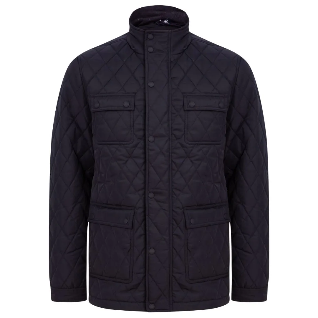 Men's Benfield Quilted Padded Jacket - Black - Sizes Small to XX Large