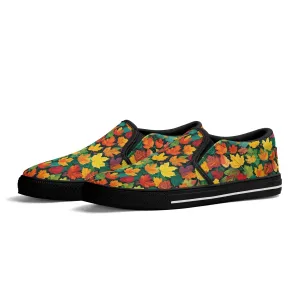 Mens Colorful Leaves Rubber Slip On Shoes