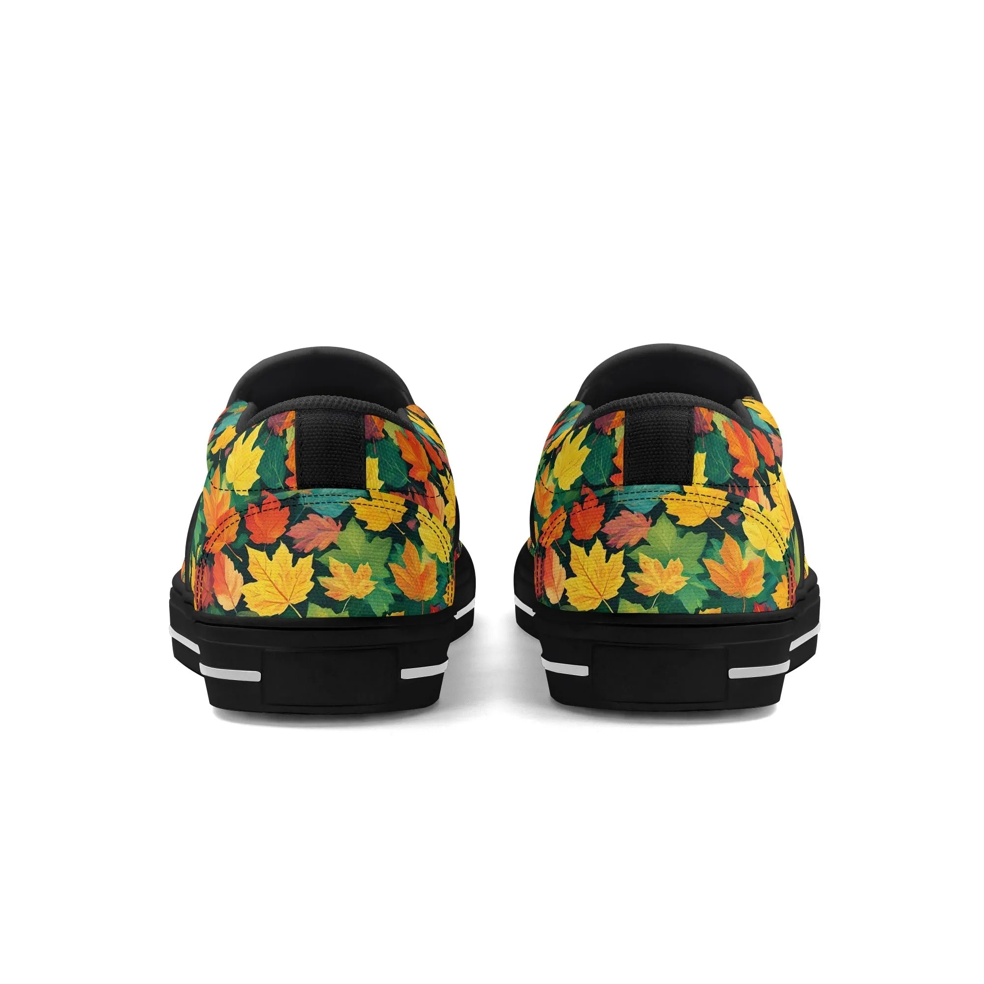 Mens Colorful Leaves Rubber Slip On Shoes