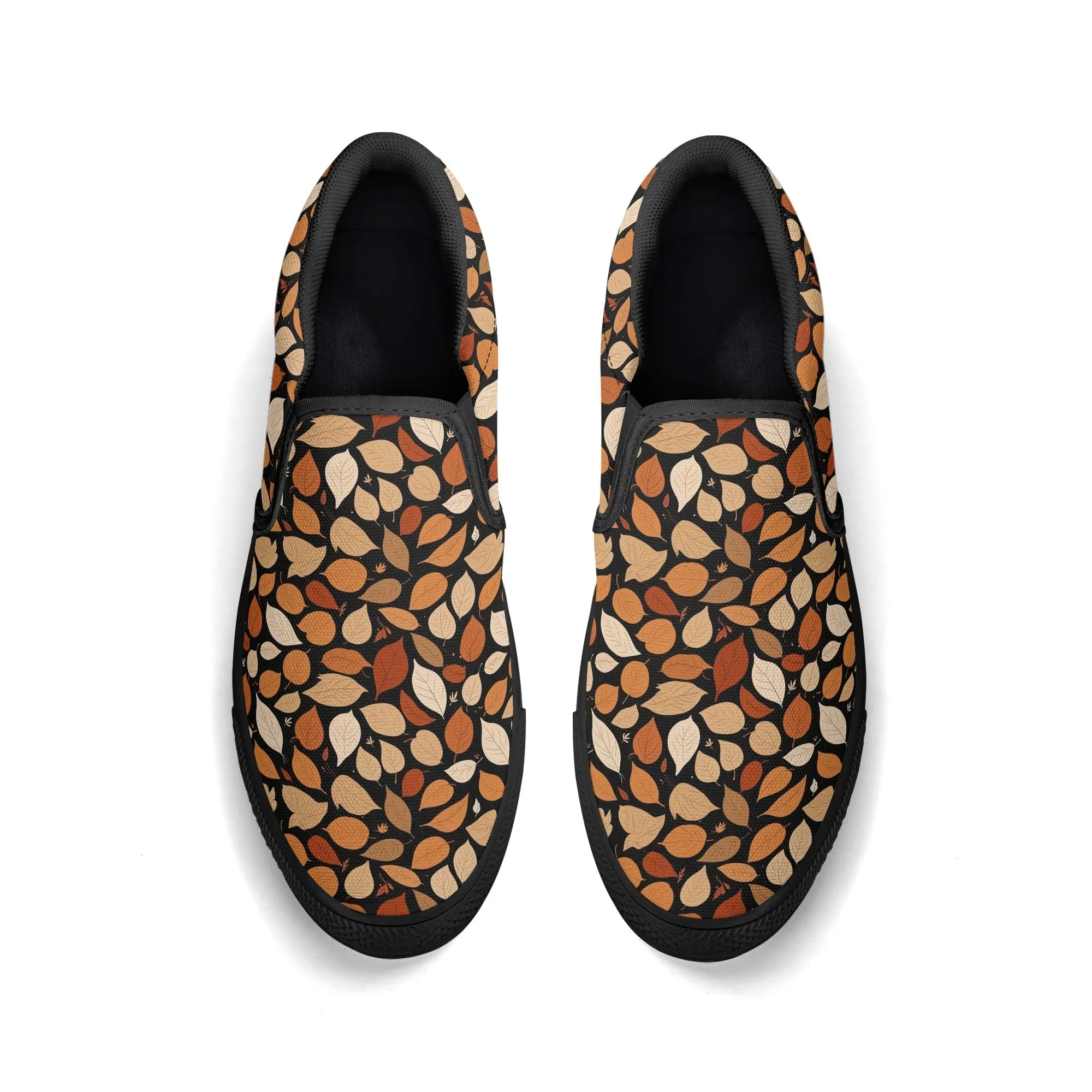 Mens Red Leaves Rubber Slip On Shoes
