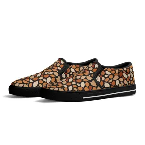 Mens Red Leaves Rubber Slip On Shoes