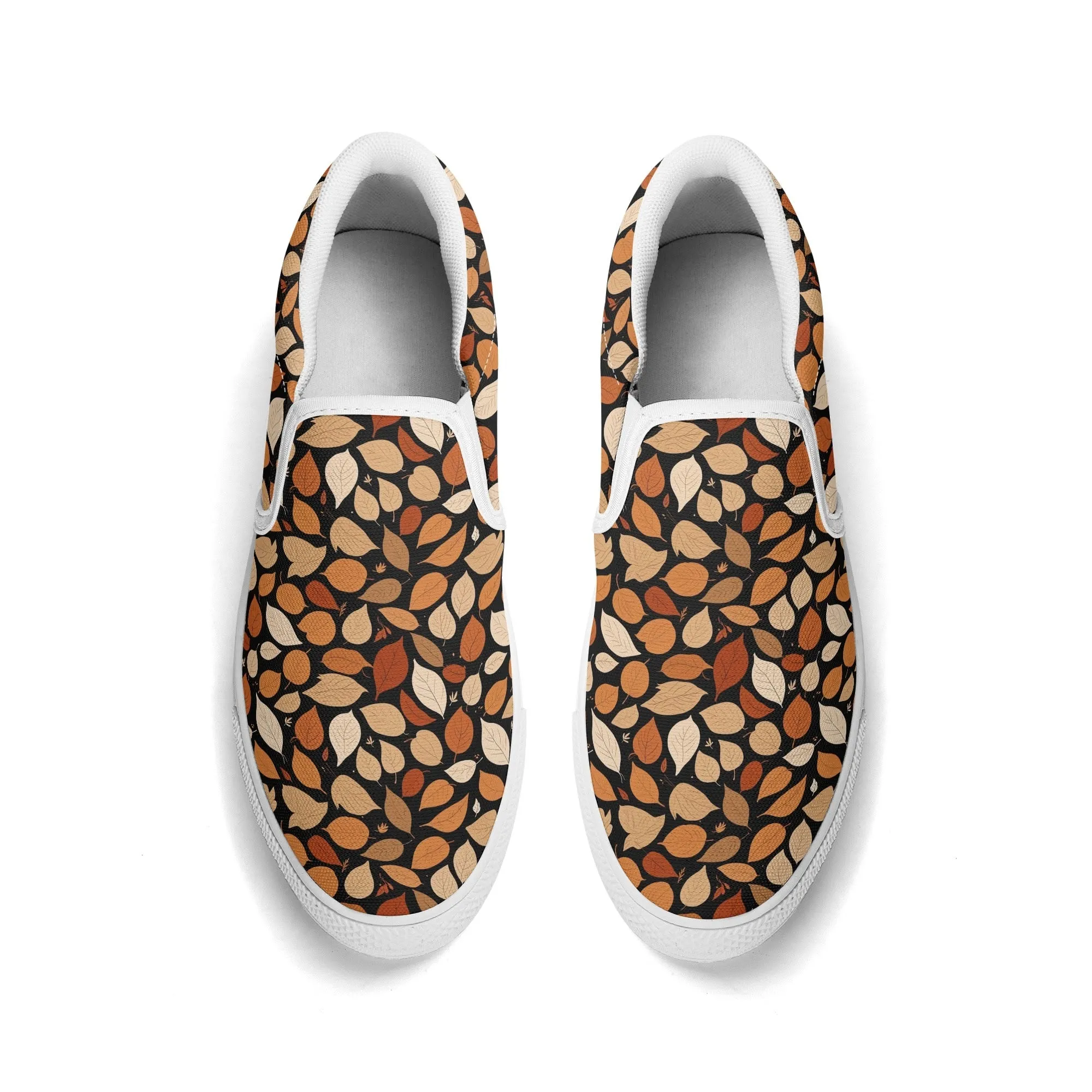Mens Red Leaves Rubber Slip On Shoes