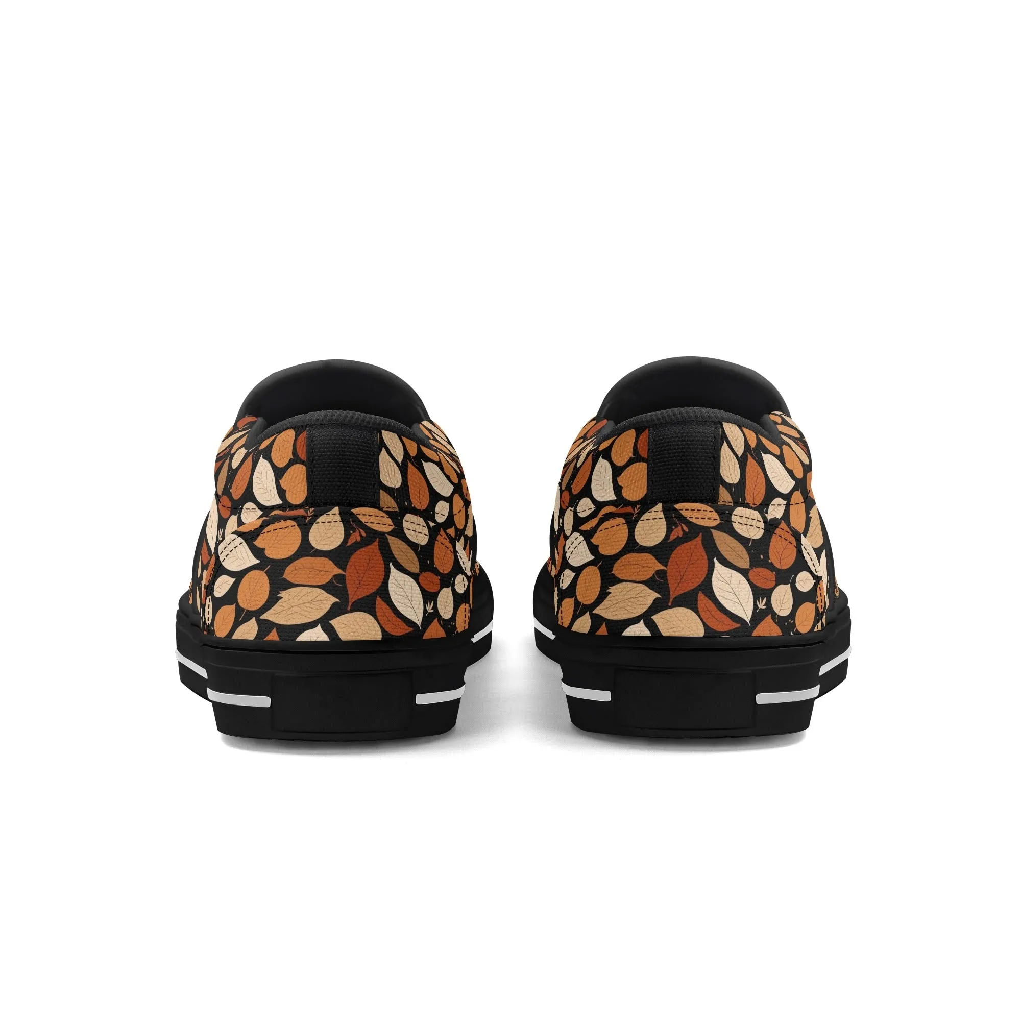 Mens Red Leaves Rubber Slip On Shoes