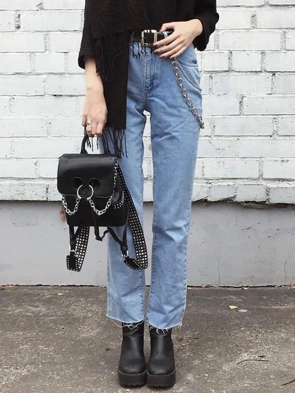 METAL CHAIN JEANS