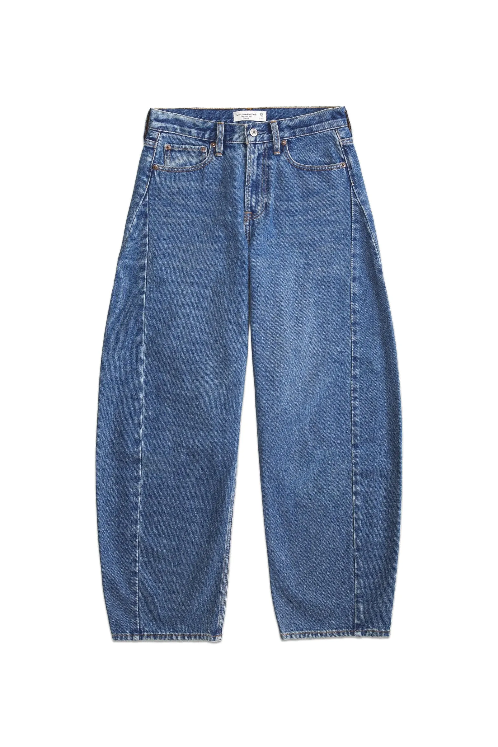 Mid Rise Barrel Jean