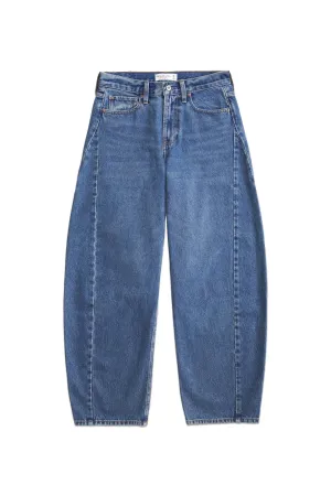 Mid Rise Barrel Jean