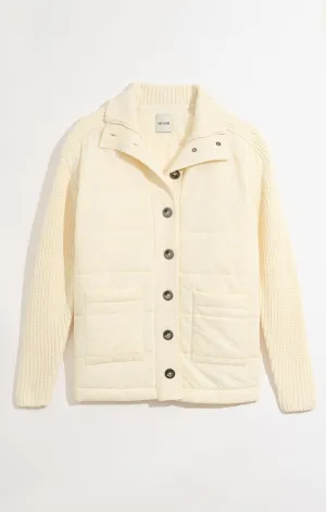 MIX MEDIA QUILTED PUFF JACKET